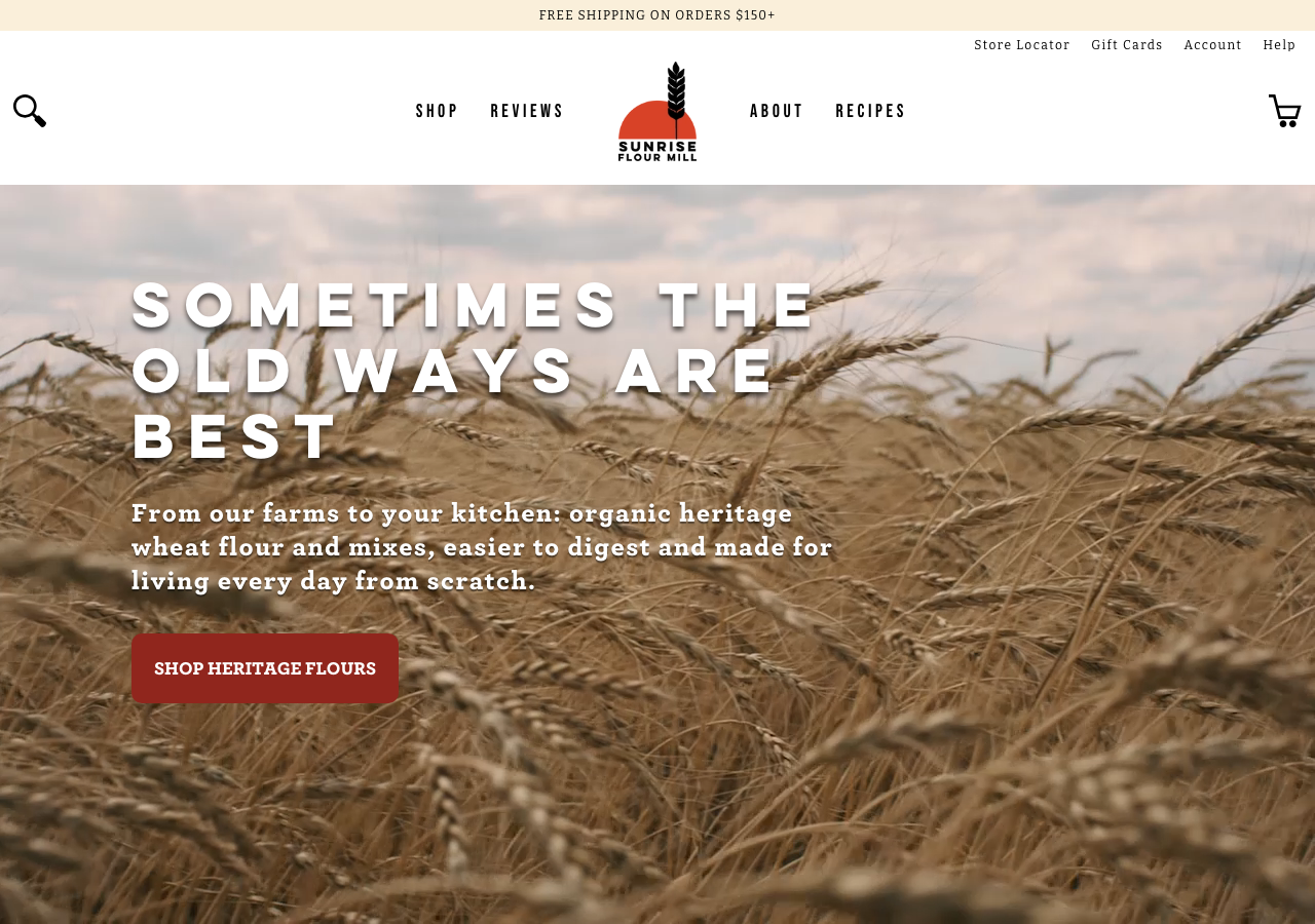 Sunrise Flour Mill website homepage